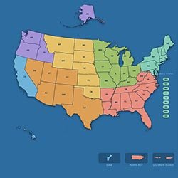 USA Map tile